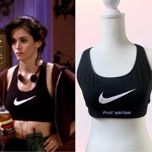 Vintage 90s Black Nike Sports Bra ASO Monica Geller on Friends